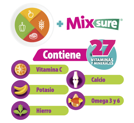 Mixsure Suplemento Alimenticio | Para toda la familia sin lactosa, bajo contenido de azúcar, mas proteína y 27 vitaminas y minerales mas barato que Ensure